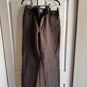 Abercrombie & Fitch Brown Straight Leg Jeans